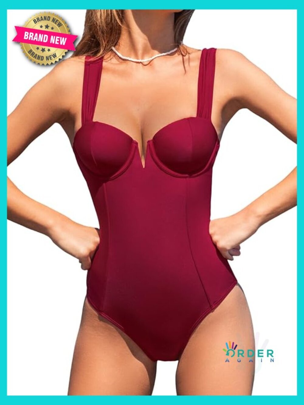 Sweetheart Neck One Piece Swimsuit Crisscross Back Wide Straps Self Tie